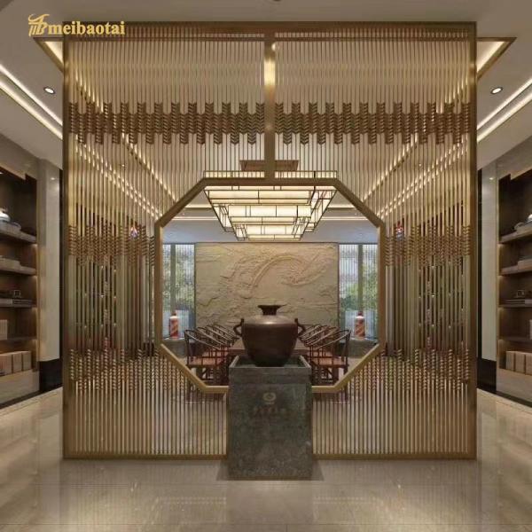 Divisão de aço inoxidável divisor de quarto decoração de hotel
