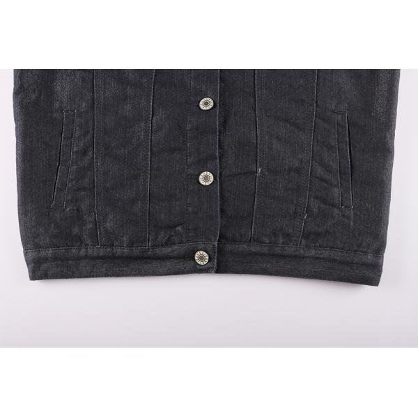 S M L XL 75% Cotton 25% Polyester Ladies Denim Coats For Winter
