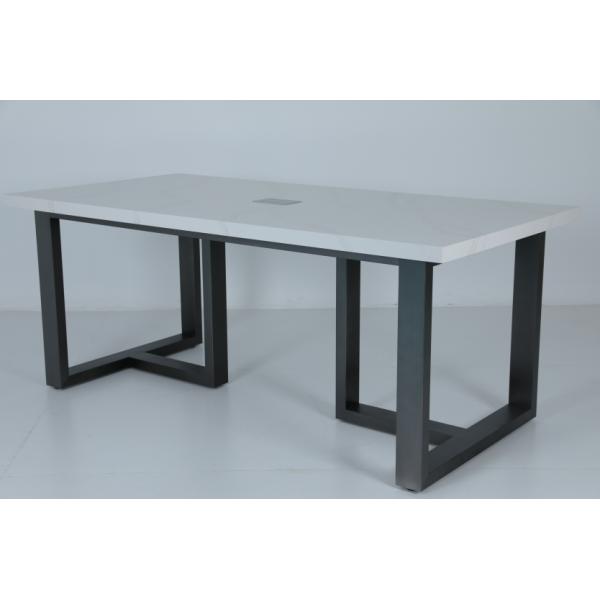 Custom Modern Style Hotel Bar Table with Stone Top and Stainless Steel Base