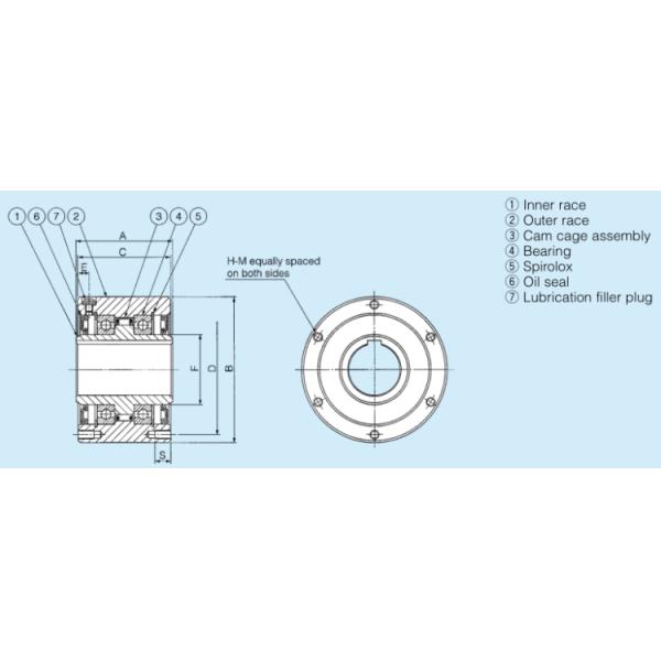 Пресса подшипника муфты Backstop MX22 MX35 MX50 MX70 Freewheel кулачок