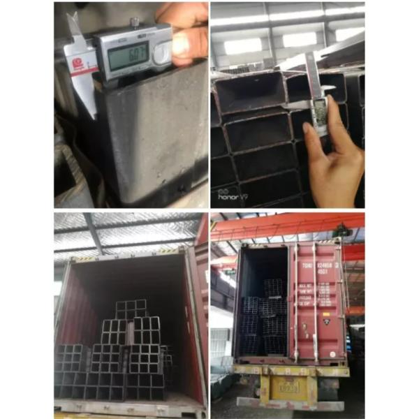 JIS Q235 Welded Square Steel Pipe Rectangular ERW MS Iron 1 - 10mm
