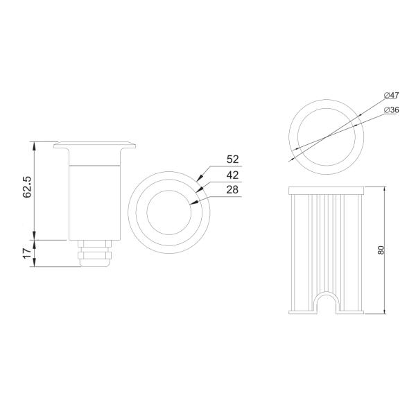 СИД РГБ 3В ИП68 316СС подводное освещает Дя 52мм