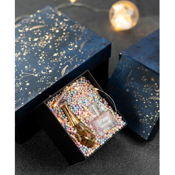 Luxury Design Blue Carton Corrugated Gift Box Garment Clothing Packaging Box