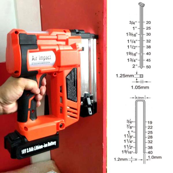Versatile 18V Brad Nail Gun Pneumatic Gun Nails Stapler for Various Applications