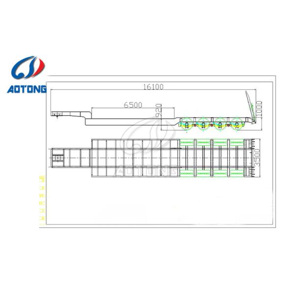100-тонный отсоединяемый полуприцеп для 5-осевого рулевого прицепа с низкой кроватью