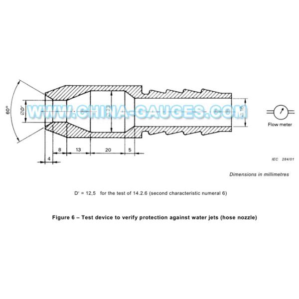IPX6 Jet Nozzle of Diameter 12,5 mm