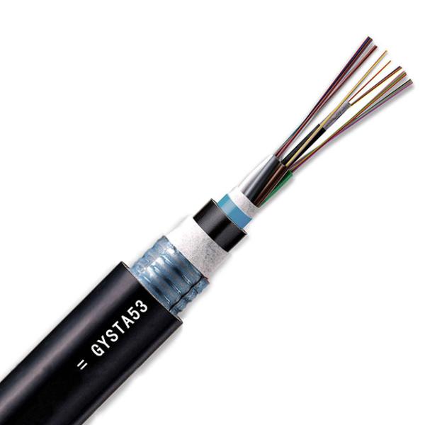 GYTA53 Outdoor Fiber Optic Cable With PE Sheath Direct Burial
