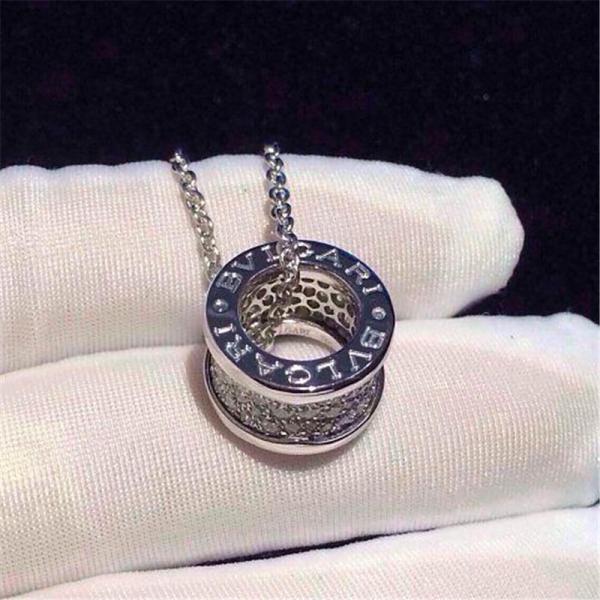 Bi Full diamond Necklace 18k gold white gold yellow gold rose gold diamond  necklace Jewelry factory in Shenzhen, China