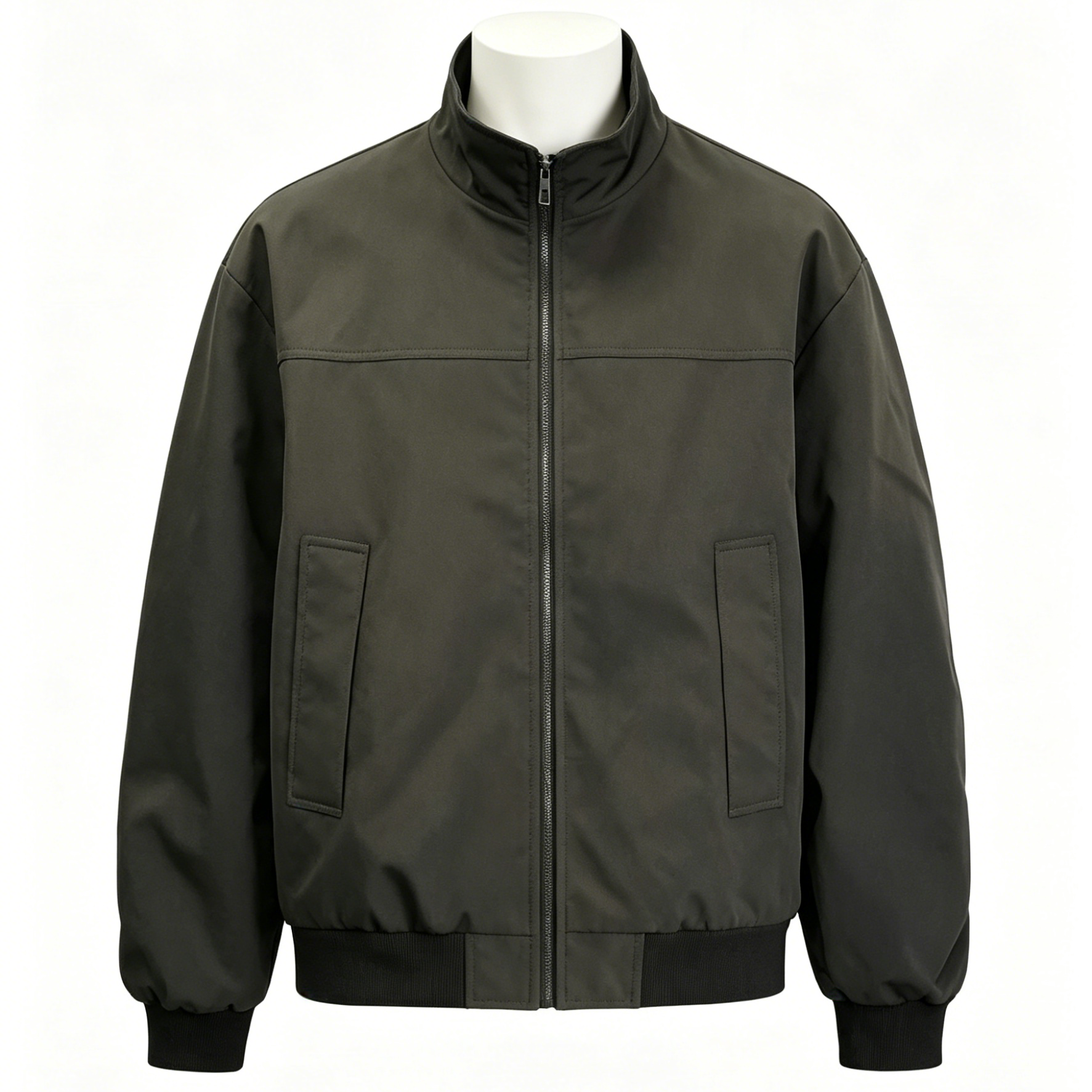 Loose Fit Stand Collar Bomber Jacket Waterproof Windproof Mens Casual Winter Jackets