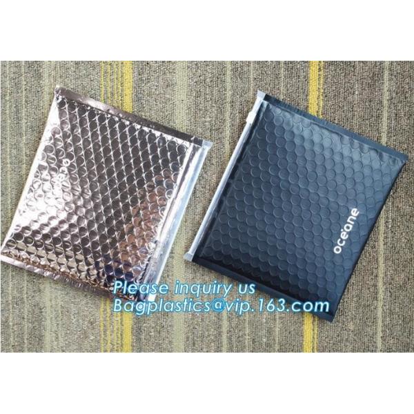 Biodegradable k Reusable Bubble Packing  Zipper Pink Bag, reclosable, slider zipper seal,  metallic bubble b