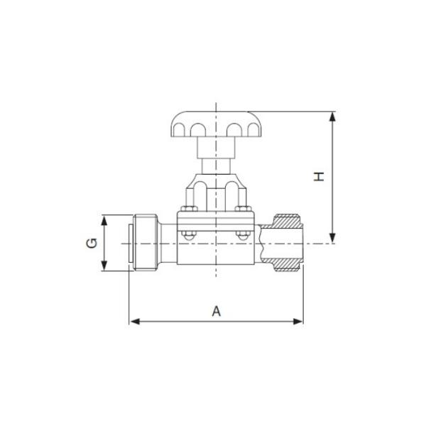Food Industry Pneumatic Diaphragm Valve , Actuated Stainless Steel Diaphragm Valve