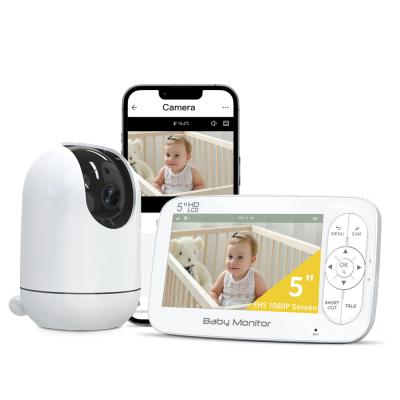 Batería recargable Wifi 2.4Ghz FHd Monitor de bebé Visión nocturna Grabación en tiempo real