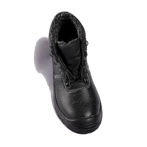 Industrial Anti Puncture Steel Toe Safety Boots Embossed Leather Safety Shoes Anti Slip Oil Resistant