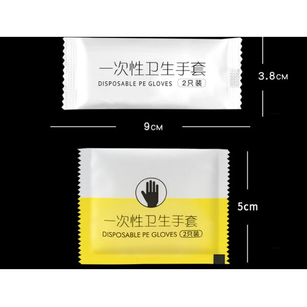 Practical high quality transparent disposable hdpe vinyl pe glove thickened disposable clear plastic gloves