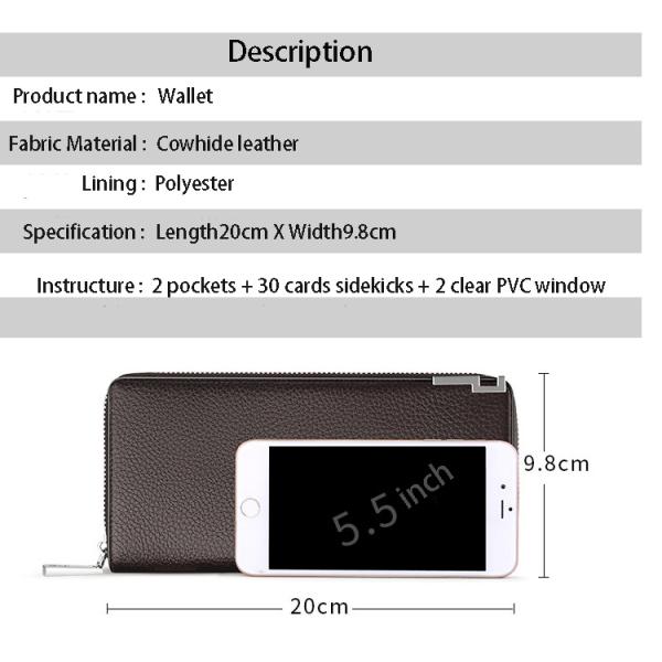 Anti-theft brush multi-position card bag male bank card set credit card holder large capacity long wallet for men