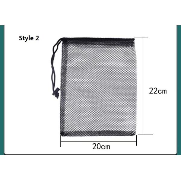 Polyester Sports Drawstring Bag Mesh Pocket Net Pouch For Storage Golf Tennis Ball