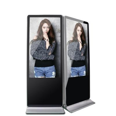 Indoor Advertising Dual Screen Digital Signage Kiosk with Dual Sided Floor Stand and Android Solution