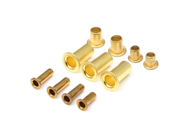 Customized Solid Copper Hollow Rivets Hot / Cold Heading Crafts