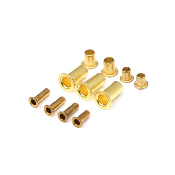 Customized Solid Copper Hollow Rivets Hot / Cold Heading Crafts