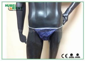 Breathable Disposable Pants / Polypropylene Male Underwear , Dark Blue / Black