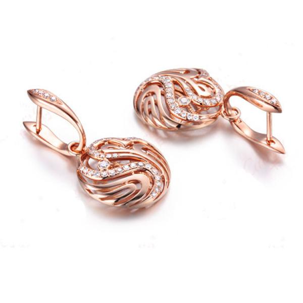 New Design 18K Rose Gold Charm with Diamonds for Women Gift (GDE023)
