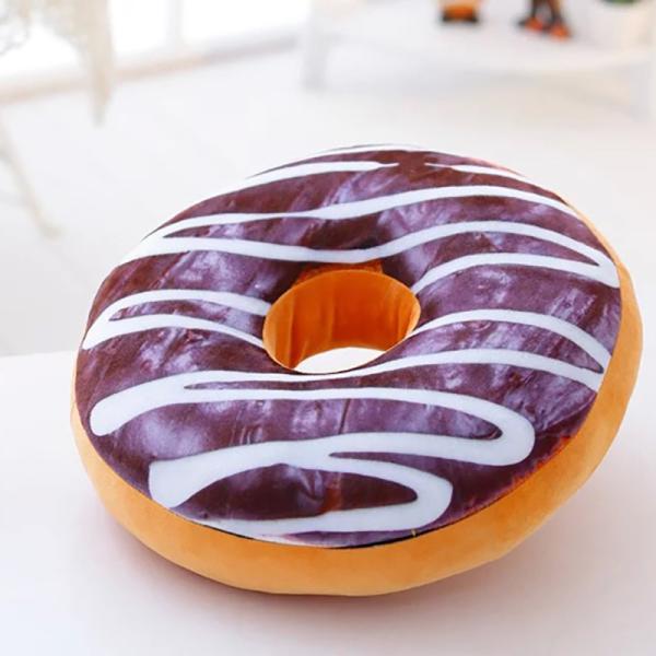 Giant Donut Cute Chair Pads Printing / Embroidering Logo For Office