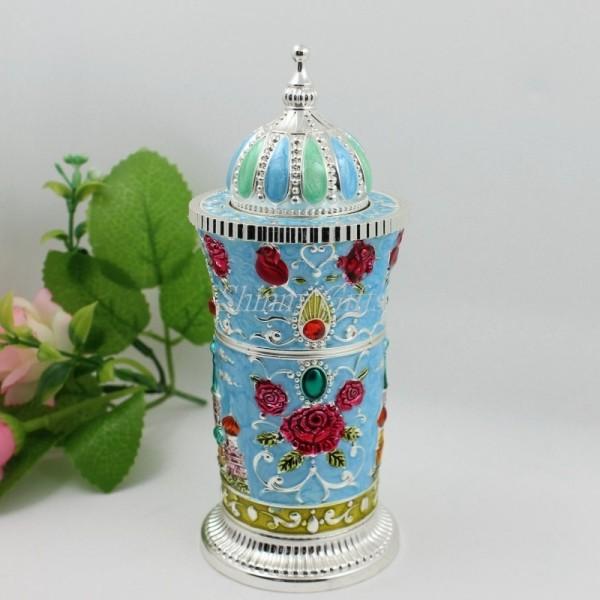 Shinny Gifts High Quality Metal European Enameled Toothpick Holder Vintage Home Decoration