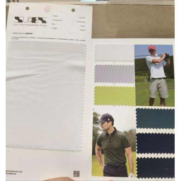 Outdoor Golf Shirt Fabric Comfortable And Soft Sports Shirt Fabric 141GSM