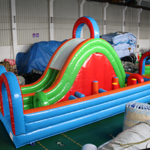 Colorful Inflatable Bounce House and Slide Combo for Kids Parties Parks and Rentals