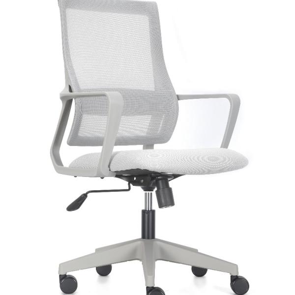Simples e confortável em linha com a ergonomia de tecido de malha branca cadeira de escritório cadeira de pessoal
