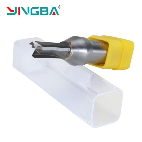 YingBa TCT 3 Flutes Straight Bits Wood Milling Cutter Solid Carbide HRC55/60 for MDF Plywood Chipboard CNC Machine