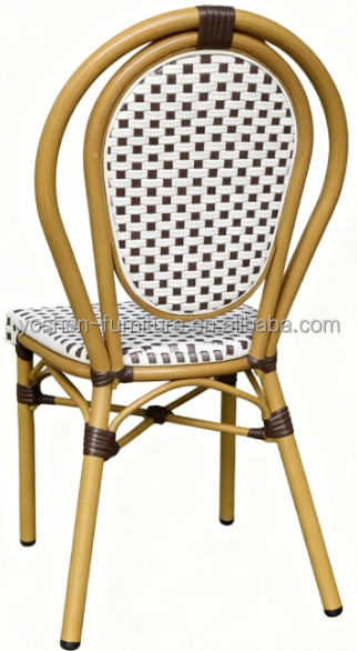 Stackable All Weather Waterproof Outdoor Poolside Chair French Style Design for Pool Garden Hotel Use