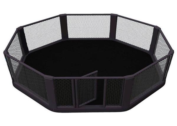 Black Color Octagon Mma Ring Steel Material Mma Floor Cage With ISO9001