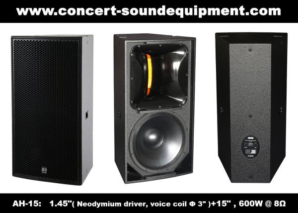600W Nightclub Sound Equipment , 1.4 + 15 Full Range Speaker For Show , Disco , Living Event And DJ