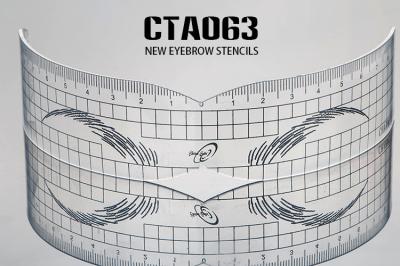 Preto permanente da régua da sobrancelha da composição dos acessórios plásticos da tatuagem