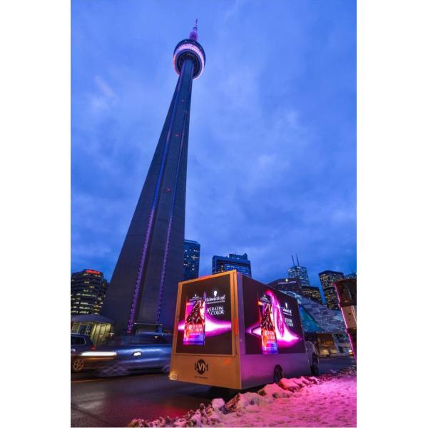 Дисплей СИД 6кс3м на открытом воздухе рекламы тележки Канады мобильный 6000ниц Бригхтнисс