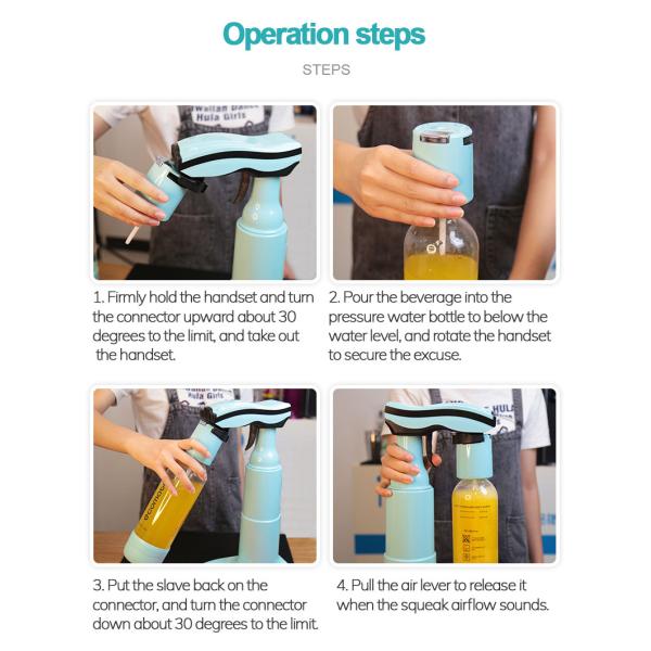 Pink 130x230x340mm Bubble Water Machine Juice Home