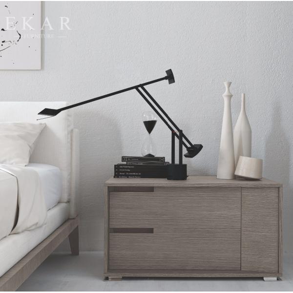 New Model Genuine Leather Simple Design Wooden Bed ZZ-BD011