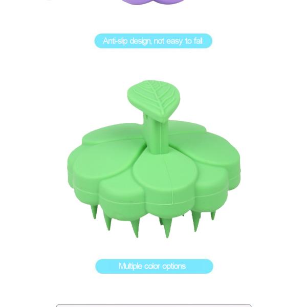 Soft Silicone Scalp Massager Shampoo Hair Massage Brush Scalp Cleansing Brush with Custom Logo Support