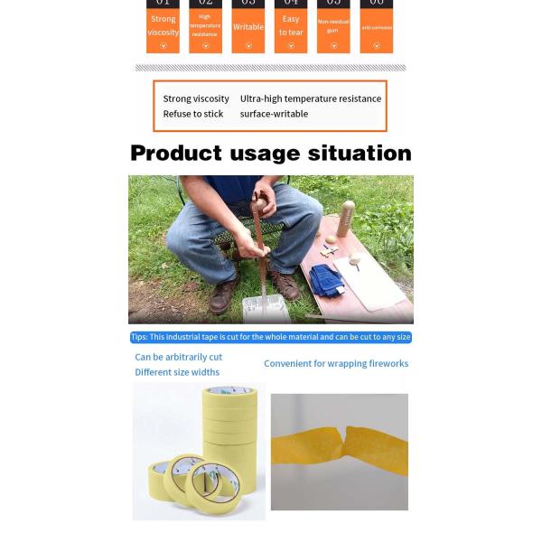 30mm largura fácil rasgar pintor sem vestígios masking tape suprimentos de com amostra grátis