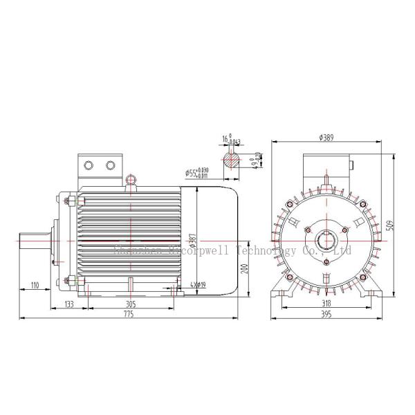 Генератор мотора 10кв200 магнита постоянного магнита вала стали углерода Рпм400В
