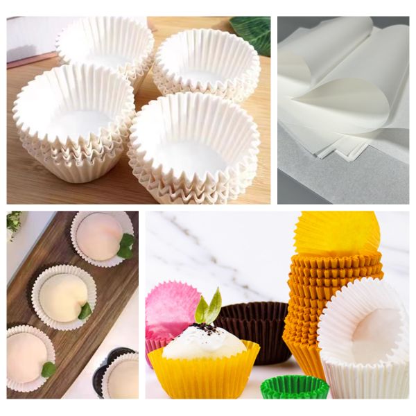 750 x 900mm 30gram 40gram Food Grade Greaseproof Paper For Tulip Baking Cups