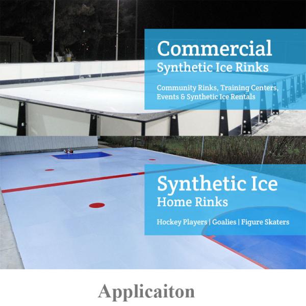 Fake Ice Skating Rink Polyethylene Material Plastic Ice Rink For Commercial