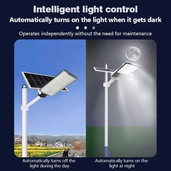 Solar Street Light with Motion Sensor 2000LM Energy-Saving Residential Lamp