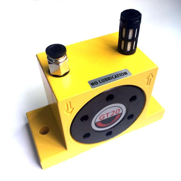 GT20 Vibradores de turbina neumática eficaces Vibrator de aire de fuerza centrífuga para aplicaciones industriales