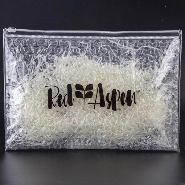 Customized Logo Clear Transparent Plastic Pvc Eco-Friendly Recycle Bubble Zipper Bag