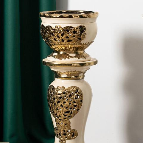Fashion Roman Column Pillar Indoor Decor Vases Luxury Home Decoration Ceramic Flower Vase For Wedding Decoration