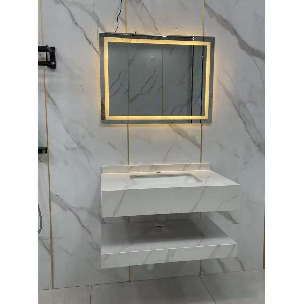 Shallow LED Mirror Cloakroom Vanity Unit 500mm High End