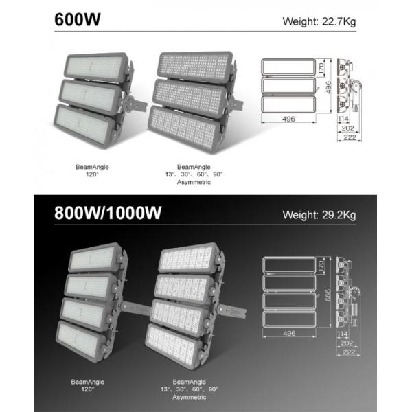 Футбол IP66 200w 800w 130LM/W привел высокий свет потока рангоута привел свет крана