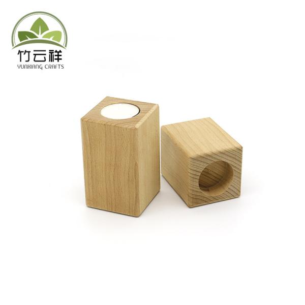 Wooden candle holder in Exclusive Natural Beech Wood base 100% Eco Product  Accept Customized Logo
